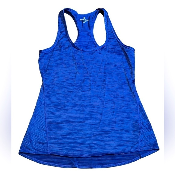 Athleta RacerBack Tank Top Womens Size XS Blue Yoga Workout - Picture 4 of 5
